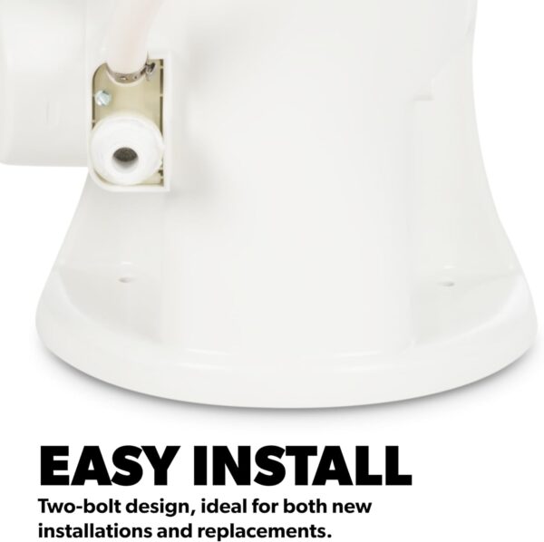 Dometic 310 Standard Toilet - White, Oblong Shape, Lightweight and Efficient with Pressure-Enhanced PowerFlush and Slow Close Seat Cover - Perfect for Modern RVs