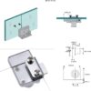 Showcase Lock Stainless Steel No Drill Glass Door Lock Display Cabinet Double Door Lock with Key for 0.21inch -0.31inch Glass Door(keyed Alike) (Silver, 409-2PCS)