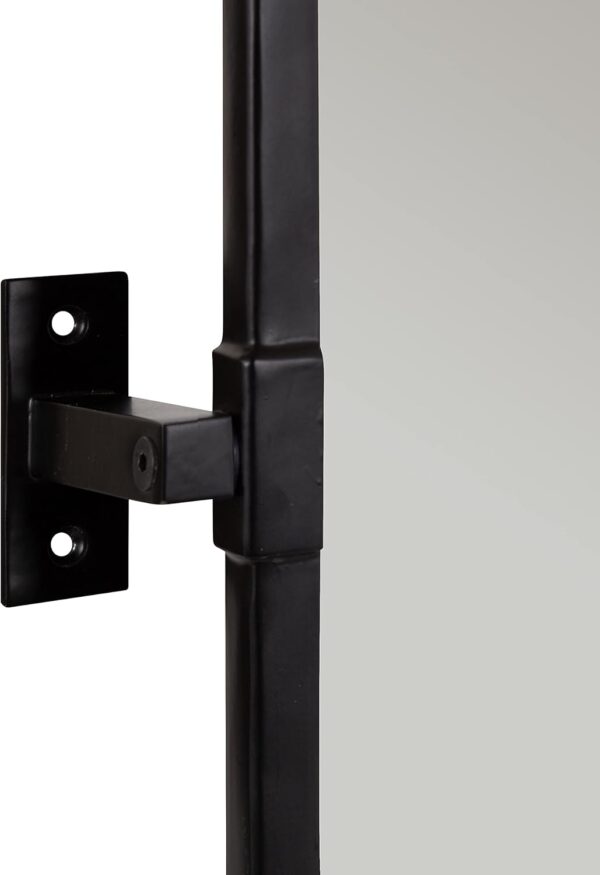 Kate and Laurel Elijah Modern Rectangular Pivot Wall Mirror, 32 x 20, Black, Decorative Adjustable Mirror for Wall