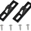 Stainless Steel Sliding Door Keepers Sliding Glass Lock Sliding Door Hardware Sliding Door Latch Replacement with Mounting Screws for All Kinds of Sliding Patio Doors (Black) 2PCS
