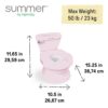 Summer Infant by Ingenuity My Size Potty Pro in Pink, Toddler Potty Training Toilet, Lifelike Flushing Sound, for Ages 18 Months+, Up to 50 Pounds