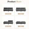 Homall Futon Sofa Bed, Modern Loveseat Futon Couch with Adjustable Backrest and Armrests, Sleeper Sofa Bed with Wood Frame for Living Room, Office, Apartment (Fabric, Grey)
