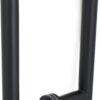 Shower Door Handle in Matte Black 6" Center to Center Mitered with Washers Back to Back, for Frameless Glass Shower Door, Stainless Steel, Easy to Install