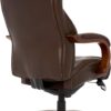 La-Z-Boy Delano Big & Tall Executive Office Chair, High Back Ergonomic Lumbar Support, Bonded Leather, Brown
