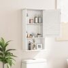 Giantex Bathroom Wall Mount Cabinet - Over The Toilet Storage Organizer with Single Door and Adjustable Shelf, Above Toilet Medicine Cabinet for Living Room, Kitchen, Hallway, Hanging Cabinet (White)