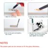 Showcase Lock Stainless Steel No Drill Glass Door Lock Display Cabinet Double Door Lock with Key for 0.21inch -0.31inch Glass Door(keyed Alike) (Silver, 409-2PCS)