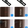 Stainless Steel Sliding Door Keepers Sliding Glass Lock Sliding Door Hardware Sliding Door Latch Replacement with Mounting Screws for All Kinds of Sliding Patio Doors (Black) 2PCS