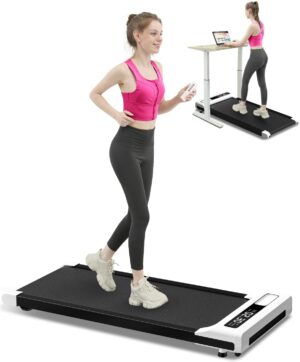 Walking Pad Under Desk Treadmill 2.5 HP Portable Walking Pad 2 in 1 for Walking and Jogging, Under Desk Treadmill for Home Office with Remote Control 265lbs Weight Capacity. (XJ-D1WB)