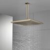 Delta -faucet Single-Spray Raincan Shower Head, Gold Shower Head, Rainfall Shower Head, Square Shower Head, 2.5 GPM Flow Rate, Lumicoat Champagne Bronze 52159-CZ-PR25