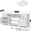 YITAHOME Rustic TV Stand for 75/80 Inch TV, Entertainment Center with Drawers, Cabinets, Adjustable Shelves & Power Outlet, Media Console Living Room Furniture, White 70 x 15.5 x 30 Inches