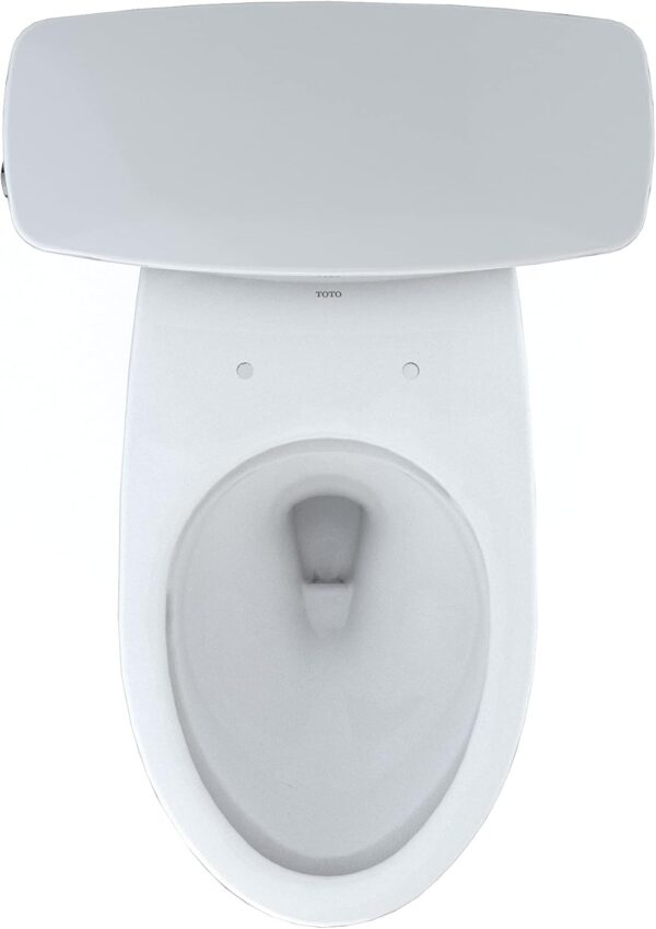 TOTO Drake Transitional Two-Piece Elongated 1.28 GPF Universal Height TORNADO FLUSH Toilet with CEFIONTECT, Cotton White - CST786CEFG#01