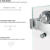 Shower Doors Frameless 52-54" W x 76" H Width Adjustable Double Sliding Glass Door 3/8"(10mm) Easy Clean Stainless Steel Hardware (Brushed Nickel)