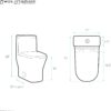 Swiss Madison Well Made Forever SM-1T277, Sublime II One-Piece Round Toilet, 10" Rough-In 1.1/1.6 gpf
