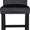 Counter Height Dining Table Set for 4, Faux Marble Top Square Dining Kitchen Table with 4 Velvet Upholstered Chairs, 5 Piece Counter Height Dining Table Set for Dining Room Living Room Kitchen, Black