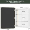 WallBeyond WallByond Bathroom Medicine Cabinet with Mirror, 24x36 Inch Gold Recessed Medicine Cabinet with Round Corner Aluminum Alloy Metal Framed, Single Door Modern MedicineMabinet with Storage