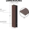 Luxury Wood Slat Panels. 14sf of Premium Acoustic Wood Panels for Walls. Wood slat wall panel for interior decor. Acoustic Wood Slat Panel. Soundproof wall panels (Dark Walnut)