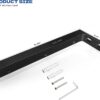 Shower Door Support Bracket, Stainless Steel Stabilizer Brace for 1/4"(6mm) 5/19"(8mm) 1/2"(10mm) Framless Shower Glass Door, 9.45 Inch Long, 3.4 Inch Right Bar, Matte Black