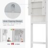 Over The Toilet Storage Cabinet, Over Toilet Storage with Fluted Door, Over The Toilet Storage Bathroom Organizer, Bathroom Shelf Over Toilet, Behind The Toilet Storage Cabinet Organizer, White
