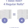 Amazon Basics 2-Ply Toilet Paper 6 Rolls = 24 Regular Rolls, 350 Sheets, (1 Pack of 6), Unscented