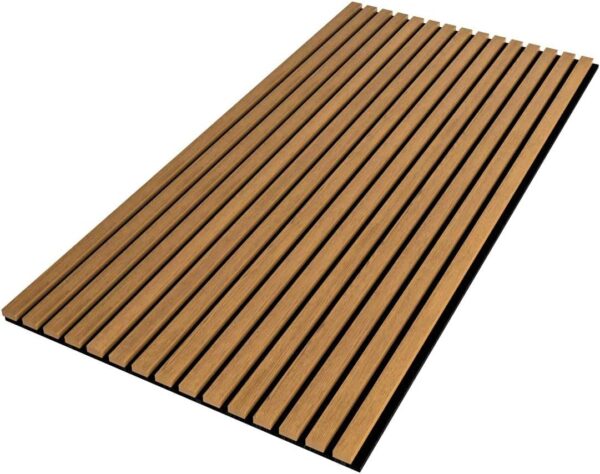 Luxdecor Acoustic Wood Slat Wall Panels for Wall 2pack Wood Slat Panels for Wall 47.2”x23.6” Wooden Acoustic Venner Panels 3D, Fluted Wall Slat Panels 0.82”in
