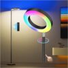 42W Bright RGB Floor Lamp, Dual-Sided LED Standing Lamp with Remote, Stepless Dimmable, Modern Color Changing Torchiere Tall Lamps for Living Room Bedroom Office Gaming Party