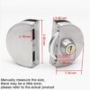 Fits on 1/2" Glass,10 mm -12 mm, Glass Door Lock, Stainless Steel Double Bolts Swing Push Sliding Access Control Office Glass Door Lock with 3 Keys (101-B)