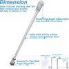 Stainless Steel Frameless Shower Door Fixed Panel Wall to Glass Support Bar for 1/4" to 3/8" Thick Glass by KAFENDA (500mm / 19.7", Polished Chrome)