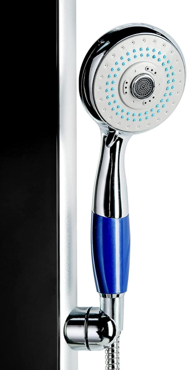 Blue Ocean 52" Aluminum SPA392B Shower Panel Tower System with 8 Adjustable Massage Jets and Rainfall Shower Head & Tub Spout