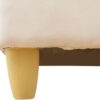 NicBex Sectional Couch 2 Pieces Sofa with Right Chaise Flannel L Shaped Cloud Couch for Living Room Furniture Sets Frame, Modular Sofa for Living Room & Apartment, Cream