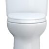 TOTO Drake Two-Piece Elongated 1.6 GPF TORNADO FLUSH Toilet with CEFIONTECT and SoftClose Seat, WASHLET+ Ready, Cotton White - MS776124CSG#01