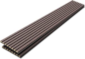 Luxury Wood Slat Panels. 14sf of Premium Acoustic Wood Panels for Walls. Wood slat wall panel for interior decor. Acoustic Wood Slat Panel. Soundproof wall panels (Dark Walnut)