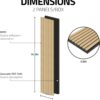 Luxury Wood Slat Panels. 14sf of Premium Acoustic Wood Panels for Walls. Wood slat wall panel for interior decor. Wood wall panels. Acoustic Wood Slat Panel. Soundproof wall panels. (Sapin)