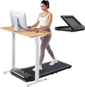 WALKINGPAD C2 Folding Walking Pad, Under Desk Treadmill for Home/Office, Portable Walking Treadmill Ultra Slim Walking Jogging Machine Remote Control LED Display