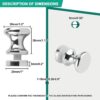 Alise Shower Glass Door Handle,Sliding Shower Doors Knob,Single Side Pull Hardware Replacement Parts for Glass Doors,Solid SUS304 Stainless Steel Knobs,Polished Chrome,XLS200DB-C