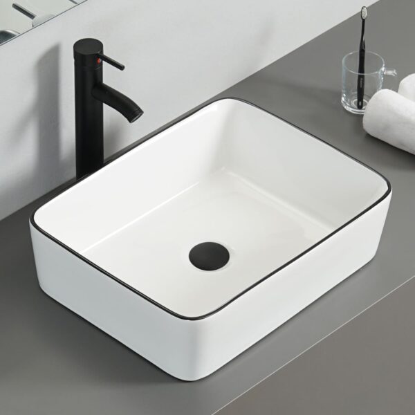 28" Natural Color Bathroom Vanity, Modern Fixture Standing Pedestal Cabinet with White Ceramic Sink