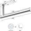 VAEHOLD Self Adhesive Paper Towel Holder Under Cabinet Mount, Wall Mounted Paper Towel Roll Holder for Kitchen, Bathroom, Wall - SUS304 Stainless Steel (Bright Surface)