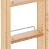 Rev-A-Shelf Kitchen Cabinet Pullout Wall Filler Wooden Organizer Slide Out Pantry Storage w/Soft-Close in Multiple Sizes, Maple Wood, 432-WFBBSC30-3C