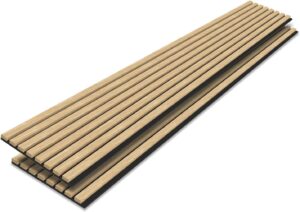 Luxury Wood Slat Panels. 14sf of Premium Acoustic Wood Panels for Walls. Wood slat wall panel for interior decor. Wood wall panels. Acoustic Wood Slat Panel. Soundproof wall panels. (Sapin)