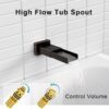 SR SUN RISE 12 Inches All Metal Bathtub Faucet Set Shower System with Tub Spout Square Rain Shower Head and Handheld Combo Shower Fixtues, Modern Valve and Trim Kit, Oil-Rubbed Bronze
