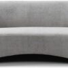 93” Modern Minimalist Curved Sofa Couch for Living Room, Unique Design, Chenille Cloud Couch with Soft Comfortable Upholstered for Bedroom, Apartment, Home Office (Gray Chenille)