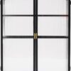 Wall Cabinet with Door, Black Retro Style Double PC Wall Cabinet Wall Cabinets with Adjustable Shelf for Storage Solutions in Bathrooms, Kitchens, Laundry Rooms, Home Offices