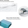 Shower Doors Frameless 52-54" W x 76" H Width Adjustable Double Sliding Glass Door 3/8"(10mm) Easy Clean Stainless Steel Hardware (Brushed Nickel)