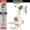 Delta T17494-CZ-I Linden 17 Series Tub & Shower, Without Rough, Champagne Bronze