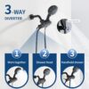2 Handle Shower Faucet Set with Tub Spout Bathtub Shower Faucet Combo Set Shower System Complete Tub and Shower Trim Kit Matte Black Wall Mounted Two Handles Shower Fixtures