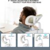 Home Office Chair, Ergonomic Comfy Desk Chair, High Back Computer Chair- Adjustable Headrest with Flip-Up Arms, Lumbar Support, Swivel Executive Task Chair (Modern, Beige)