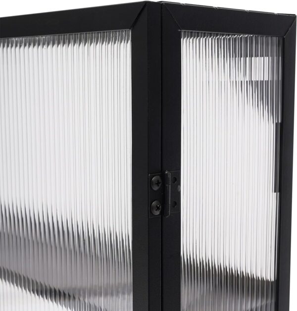 Wall Cabinet with Door, Black Retro Style Double PC Wall Cabinet Wall Cabinets with Adjustable Shelf for Storage Solutions in Bathrooms, Kitchens, Laundry Rooms, Home Offices