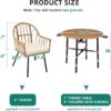 YITAHOME 5 Pieces Outdoor Patio Dining Table Chair Set,Wicker Patio Dining Set,Outdoor Rattan Dining Table Set for Patio, Backyard, Balcony, Garden (with Umbrella Hole), Beige