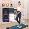 Walking Pad Under Desk Treadmill, 2 in 1 Portable Treadmills for Home, 2.5HP Brushless Motorized Electric Walking Treadmill, Small Running Jogging Machine for Home Office, 265 Lbs Capacity