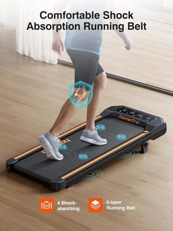 2.5HP Walking Pad with Incline, Compact Treadmill for Home/Office, Portable Under Desk Treadmills 300lbs for Jogging/Running, with LED Display/APP&Remote Control/Handy Lube Hole, Assembly Free
