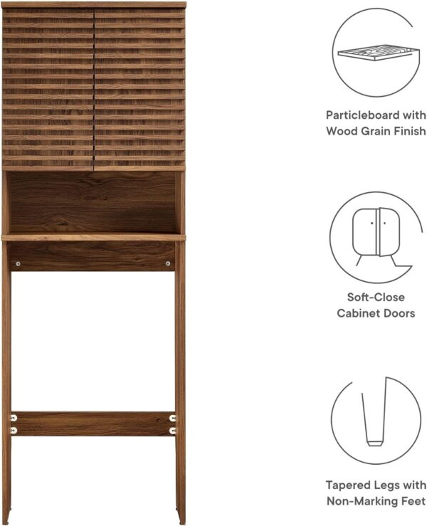 Modway Render Storage Cabinet, Walnut